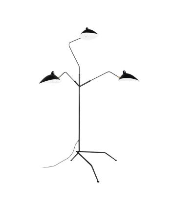 LAMPA DE PODEA THREE ARMS NEGRU