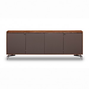 COMODA MEST 220 CM / LEMN NUC + MARMURA NEAGRA