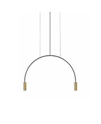 CORP DE ILUMINAT PE FIR FINO C2 DIA 63CM NEGRU + ALAMA