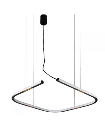 CORP DE ILUMINAT PE FIR LUCE LED DIA 75 CM - NEGRU + ALB