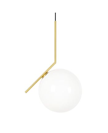 CORP DE ILUMINAT PE FIR IDENTITY 1L 30CM AURIU - GLOB STICLA ALBA