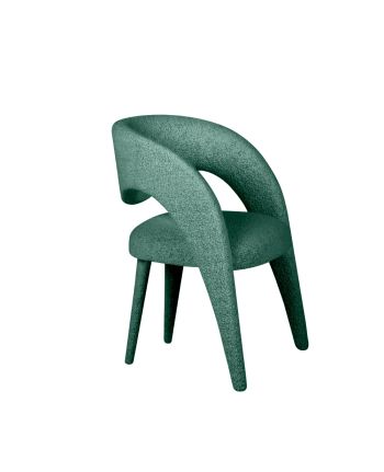 SCAUN DINING FENIX TAPITAT VERDE-TURCOAZ - LANA SINTETICA C-14