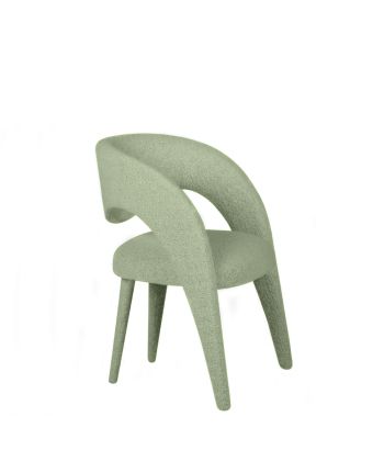SCAUN DINING FENIX TAPITAT VERDE-PAL - LANA SINTETICA C-12