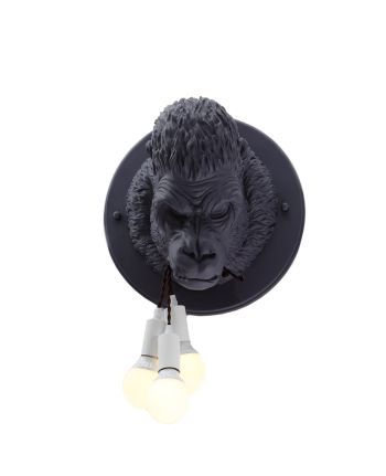 LAMPA DE PERETE GORILA HEAD NEGRU