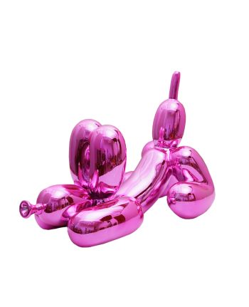STATUETA DECORATIVA SITTING BALLOON DOG 60 CM ROZ