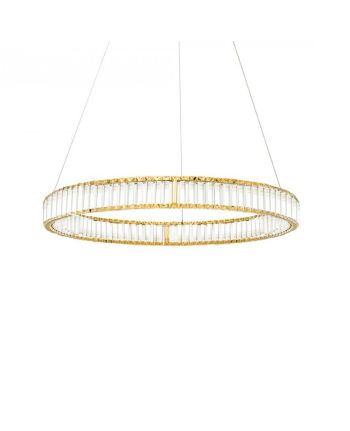 CORP DE ILUMINAT PE FIR ODESSA DIA 60 CM AURIU - STICLA TRANSPARENTA