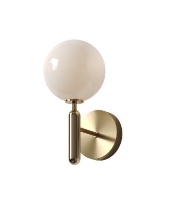 LAMPA DE PERETE SALO 23x32 CM AURIU - GLOB STICLA ALBA