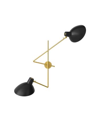 LAMPA DE PERETE RIAN 2 NEGRU + AURIU