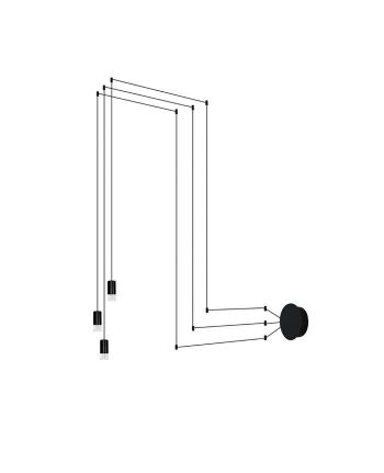 CORP DE ILUMINAT PE FIR NOA LIGHT 3L NEGRU