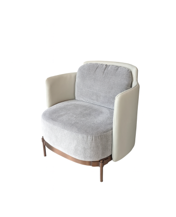 FOTOLIU MIMO TEXTIL GRI DESCHIS + MICRO-PIELE BEJ