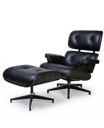 FOTOLIU CU OTOMAN 3001-NN PIELE NEAGRA + FRASIN NEGRU