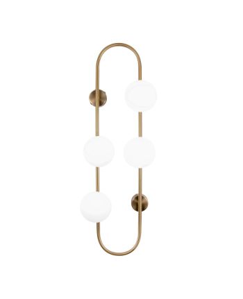 LAMPA DE PERETE BALEO 4 AURIU + STICLA ALBA