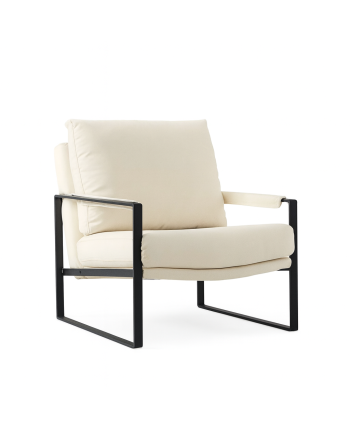 FOTOLIU NORS MICRO-PIELE BEJ CU PICIOR METALIC NEGRU