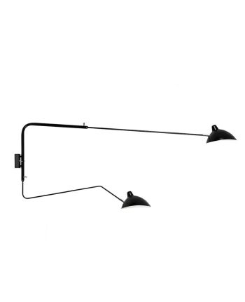 LAMPA DE PERETE TWO ARM NEGRU 