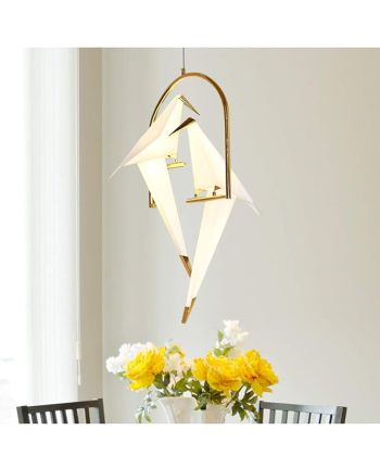 CORP DE ILUMINAT PE FIR SWING 2 AURIU+ALB