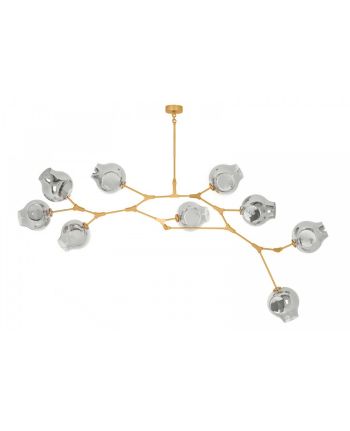 CORP DE ILUMINAT SUSPENDAT ROA LIGHT AURIU - 8 GLOBURI STICLA TRANSPARENTA