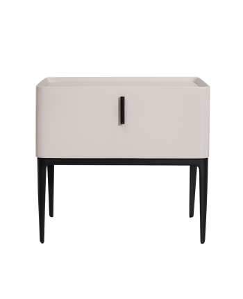 NOPTIERA ELIRA / MDF GRI + PICIOR NEGRU