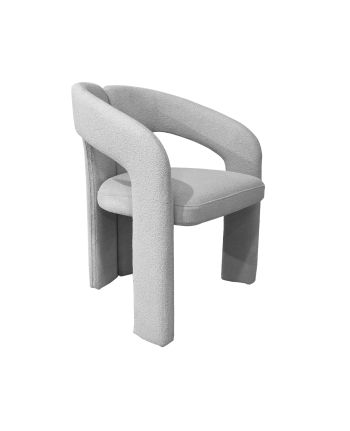 SCAUN DINING ARCADIA TAPITAT ALB - LANA SINTETICA