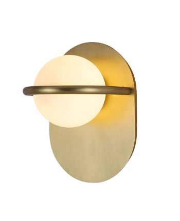 LAMPA DE PERETE GIRO AURIU - GLOB STICLA ALBA