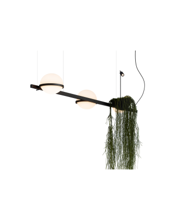 CORP DE ILUMINAT PE FIR IRIS L-3 NEGRU - GLOB ALB