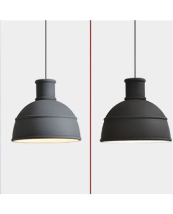 CORP DE ILUMINAT PE FIR GOMA DIA 32CM NEGRU