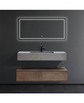 MOBILIER DE BAIE ADELAIDE 120 CM - SET LAVOAR / OGLINDA LED / CORP MARO