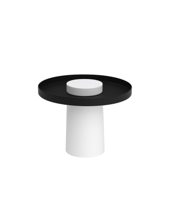 MASA DE CAFEA M20 CU BLAT METALIC NEGRU SI PICIOR MARMURA ALBA