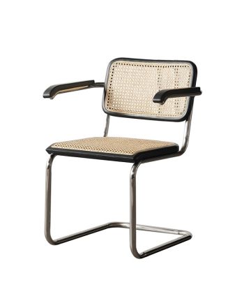 SCAUN LEMN AIDEN A SEZUT + SPATAR RATAN / PICIOR METALIC