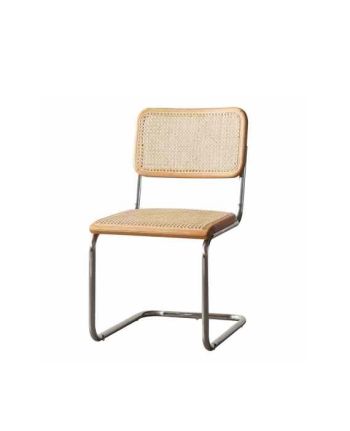 SCAUN LEMN AIDEN B SEZUT + SPATAR RATAN / PICIOR METALIC