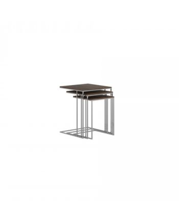 SET MESE DE CAFEA - BLAT MDF FURNIR NUC SI PICIOR METALIC GRI