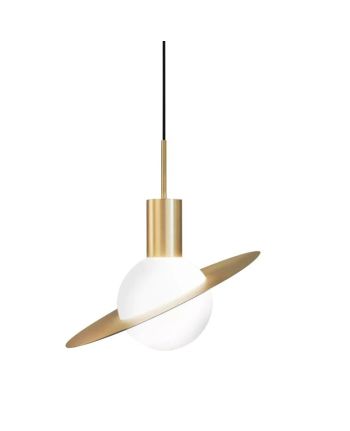 CORP DE ILUMINAT PE FIR APOLO S AURIU - GLOB STICLA ALBA