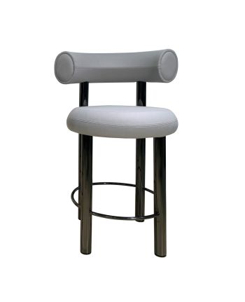 SCAUN BAR VARGAS TAPITAT ( CASMIR H18-16) - PICIOR NEGRU