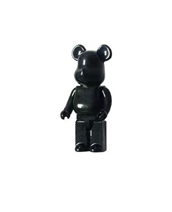 STATUETA DECORATIVA ROBOT BEAR 45 CM NEGRU