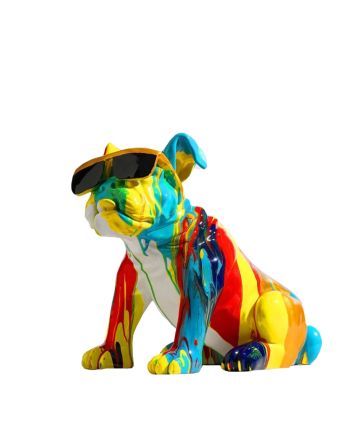 STATUETA DECORATIVA BULLDOG MULTICOLOR