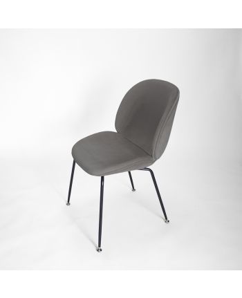 SCAUN DINING BUSCO STAR TAPITAT CATIFEA GRI-04 / PICIOR NEGRU