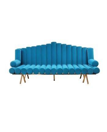 CANAPEA TABITHA 220 CM ALBASTRU - PICIOR AURIU