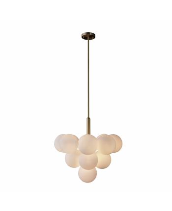 CORP DE ILUMINAT SUSPENDAT CHARLOTTE 13 - AURIU + GLOB STICLA ALBA