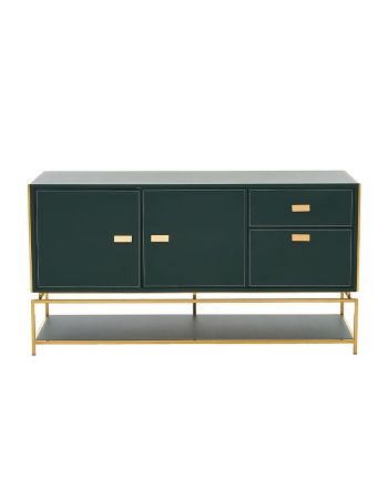 COMODA SONIA MICRO-PIELE VERDE-150CM