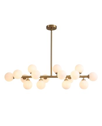 CORP DE ILUMINAT SUSPENDAT CORALIS 16S AURIU - GLOB STICLA ALBA