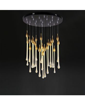 CORP DE ILUMINAT PE FIR AMBROSIA 23 AURIU + TRANSPARENT