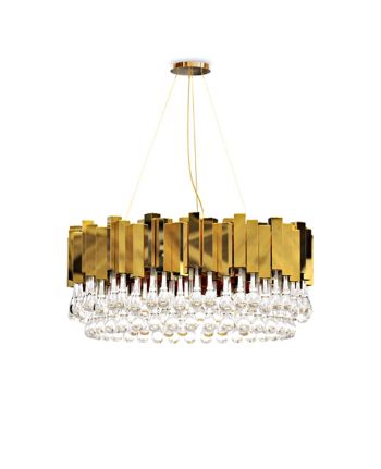 CORP DE ILUMINAT PE FIR AMPHIA B AURIU + STICLA TRANSPARENTA