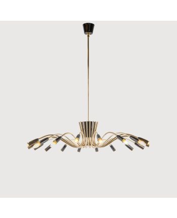 CORP DE ILUMINAT PE FIR BEIRUT LAMP AURIU + NEGRU