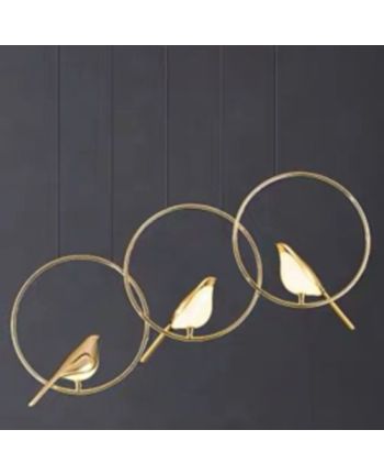 CORP DE ILUMINAT PE FIR BIRDIE 3L AURIU + NEGRU