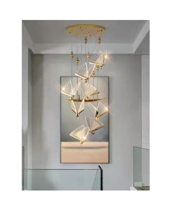 CORP DE ILUMINAT PE FIR BUTTERFLY P8 TRANSPARENT + AURIU