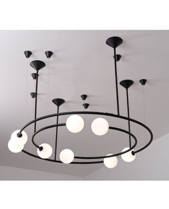 CORP DE ILUMINAT PE FIR CENTUSA DIA 80CM NEGRU