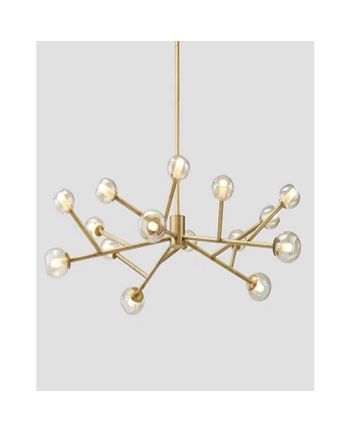 CORP DE ILUMINAT PE FIR CLARITAS 9 AURIU + STICLA TRANSPARENTA