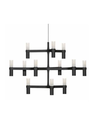 CORP DE ILUMINAT PE FIR DEMO 12 NEGRU+ALB