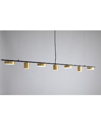 CORP DE ILUMINAT PE FIR ELEMENTS 7 AURIU + NEGRU