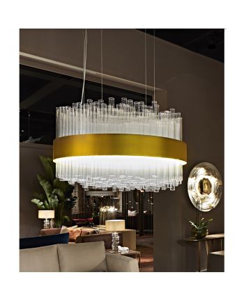 CORP DE ILUMINAT PE FIR ELYSEE B-100 AURIU + STICLA TRANSPARENTA