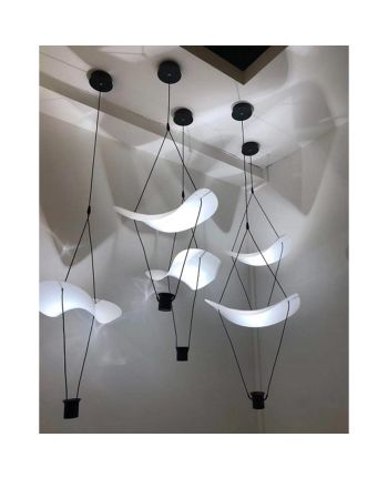 CORP DE ILUMINAT PE FIR HEION P-1 ALB + NEGRU